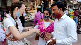 People's in India gote Bhagwat Gita book through Russian Gaudia Math followers