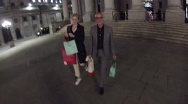 Stanley Tucci departs Fortnum & Mason Food Awards at the Royal Exchange in London
