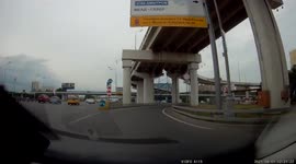 The car overturned as a result of an accident