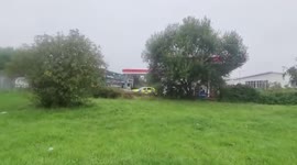 Moment police storm petrol station in Bristol, UK after staff were taken hostage at knifepoint