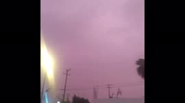 Purple sky freaks out locals in Mexico ahead of Hurricane Olaf