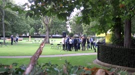 London pays tribute to 9/11 victims in a private ceremony in Grosvenor Square - twenty years on