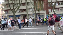 Dramatic video shows France health pass protest turn violent