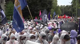 Thousands of environmental protesters take to the streets of Munich to protest against IAA mobility show