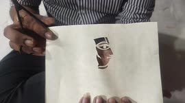 Stencil art: Skilful artist creates face of Krishna with scissors and paper