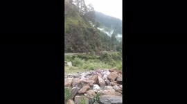 Landslide blocks road highway in northern India