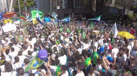 Protest against Brazil's President Jair Bolsonaro in Sao Paulo, Brazil