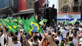 Protest against Jair Bolsonaro on Avenida Paulista in Sao Paulo, Brazil
