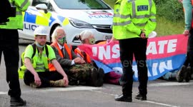 Police on site as climate protesters block M25