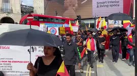 Tigray protesters marched to Turkish embassy in London