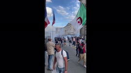 Police use tear gus at protest against Covid-19 health pass in Paris, France