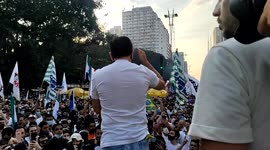 Protest against Jair Bolsonaro in Sao Paulo, Brazil