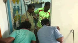 Baby cobra that was hiding below a cupboard in South India was rescued and left in forest