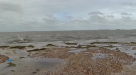 Tropical Storm Nicholas Tides and Waves-Corpus Christi, Texas. USA