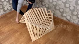 DIY YouTuber shows how to make very stylish collapsible chair