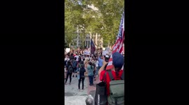 US: Anti-Vax Protest In NYC As Indoor Vax Mandate Takes Effect 4