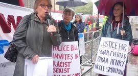 Green Party peer Natalie Bennett leads protest as House of Lords debate Police Bill
