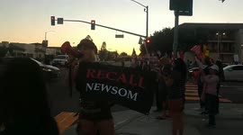 Recall Newsom movement protest in California, US