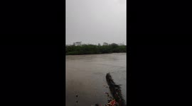 Rahul rain drops running indian village rural outdoor 4k footage