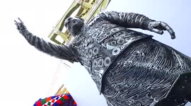 Father-son built statue of Prime Minister out of scrap in southern India