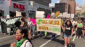 New Yorkers march to promote free, safe and legal abortion