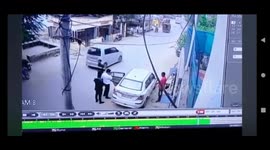Amazing - Tractor trolley topples over man, but mustard sacks save him
