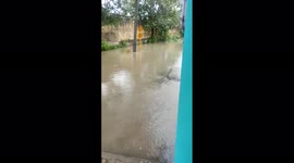 Flooded streets of Lucknow, India