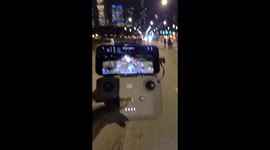 Guy on Segway Films Independence Day Celebrations on Drone in Chicago, IL, USA