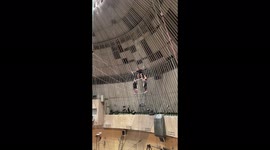 The circus artist of Moscow performs the trick