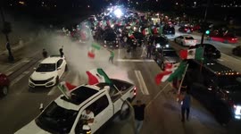 A car drifts on Mexico's Independence Day in Chicago, IL, USA