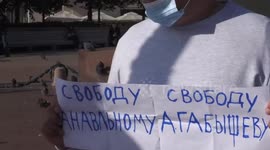Detentions on Pushkin Square in Moscow, Russia
