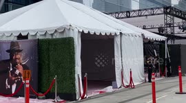 73rd Emmy Awards preparation at the Staples Center, Los Angeles, USA