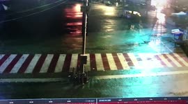 Truck smashes into pole after toppling over backward in central India