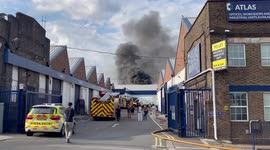 Huge fire breaks out on industrial estate in Brent oxgate lane.
