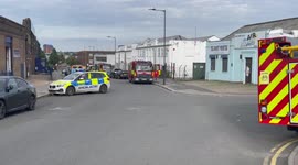 9 fire engines tackle huge fire in Brent industrial estate.