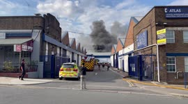 Massive fire breaks out at Brent industrial estate in London