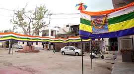 Devotees offered 251 ft long Religious Flag to Hindu deity Veer Teja in Rajasthan