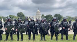 United States Capitol Police in Riot Gear at U.S. Capitol during #JusticeForJ6 Rally