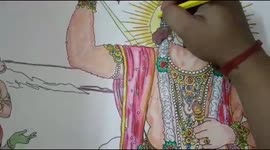 This magnificent painting of Lord Hanuman ji