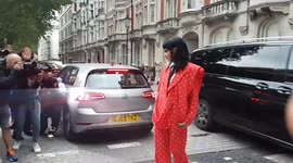 London Fashion Week: US R&B star Kehlani arrives for Erdem catwalk