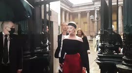 Daisy Lowe and other guests at the Erdem fashion show in London as part of fashion week.