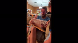 Touching moment six-year-old boy surprises his stepdad with adoption papers