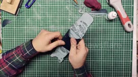 Making a Non-Stitched Leather Wallet | Leathercraft Origami Cardholder
