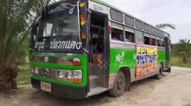 Struggling driver turns his bus into snacks shop to survive pandemic