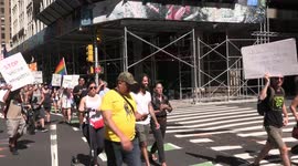 Anti-vax protests spotted in Manhattan, NY, US