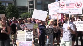 Anti-vax protests in Manhattan, NY, US