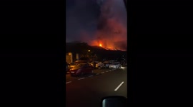 'Very shocking to see': Drivers witness flowing lava as the 'Cumbre Vieja' volcano erupts in Spanish Canary Islands