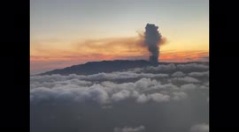 Spain: Aerial Footage Of Volcano Smoke In La Palma, Canary Islands