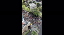 Australia: Construction Workers Against Vaccine Mandate Protest For Second Day In Melbourne 2
