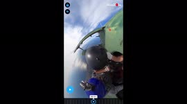 Skydiver hits head while jumping out of plane and dents the wing